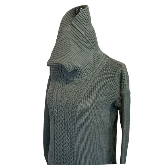 Banana Republic Cable Knit Turtleneck Green Sweater Size S - Picture 5 of 8